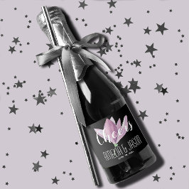 Watercolor Purple Magnolias Weding Mini