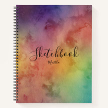 Watercolor Rainbown Elegante Calliografia