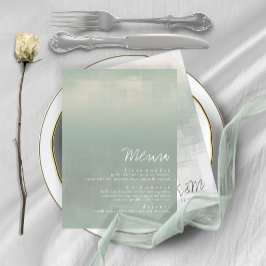 Watercolor Reflections Menu Sage ID774