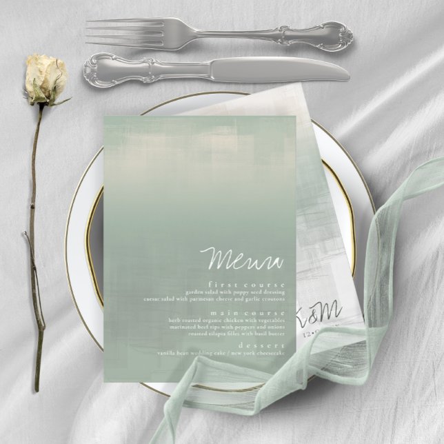 Watercolor Reflections Menu Sage ID774 (Criador carregado)