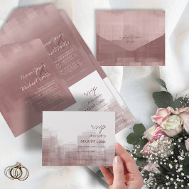 Watercolor Refletions Wedding Cinnamon Rosa ID774