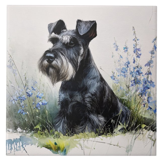 Watercolor Schnauzer (Frente)