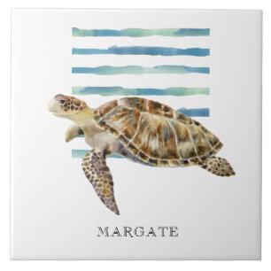 Watercolor SEA TURTLE Beach Coastate MARGATE
