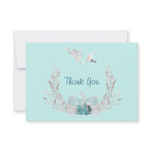 Watercolor Sereid & Wreath Obrigado Cartões