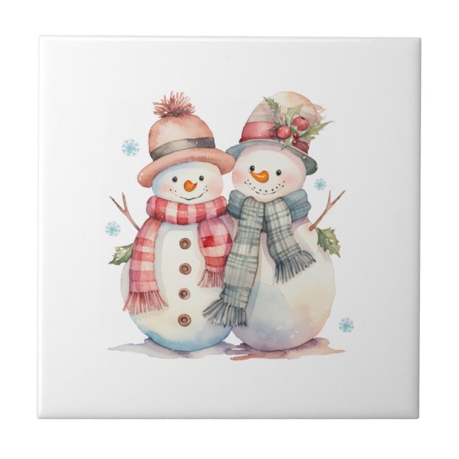 Watercolor Snowman (Frente)