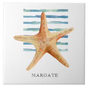 Watercolor STARFISH Coastat Beach MARGATE