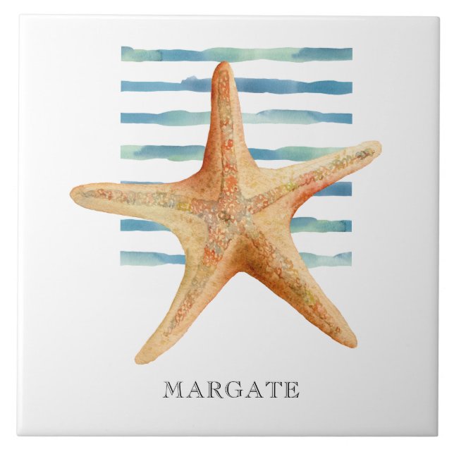 Watercolor STARFISH Coastat Beach MARGATE (Frente)