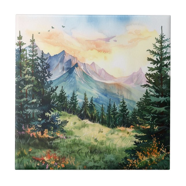 Watercolor Summer Mountain (Frente)