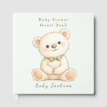 Watercolor Teddy Bear Sage Green