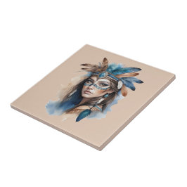 Watercolor Tribal Beauty: Espírito da Arte Boêmia