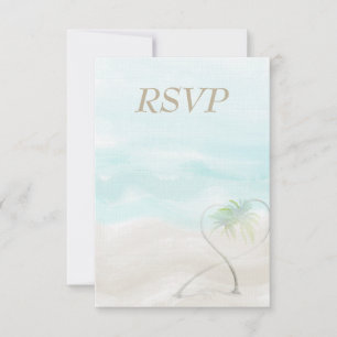 Watercolor Tropical Beach Weding RSVP
