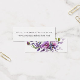 Watercolor Violet Poppy Floral Weds RSVP