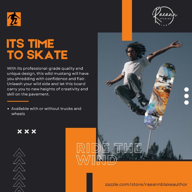 Watercolor Wild Mustang Skateboard (Criador carregado)