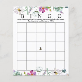 Watercolor Wildflower | Bridal Bingo | Jogos