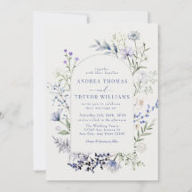 Watercolor Wildflower Floral Wedments Convites