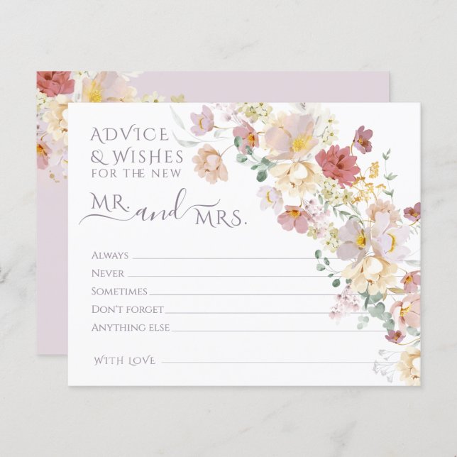 Watercolor Wildflower Purple Primavera Branding (Frente/Verso)