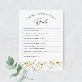 Watercolor Wildflower que conhece o Cartão