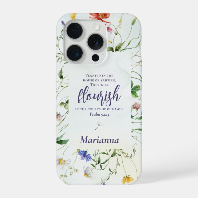 Watercolor Wildflower Scripture Personalized (Verso)