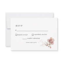 Watercolor Wildflower Wedding RSVP