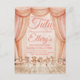 🦊 🐰 🩰 Watercolor Woodland Ballerina Convites