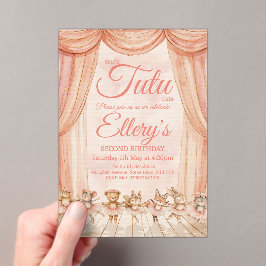 🦊 🐰 🩰 Watercolor Woodland Ballerina Convites