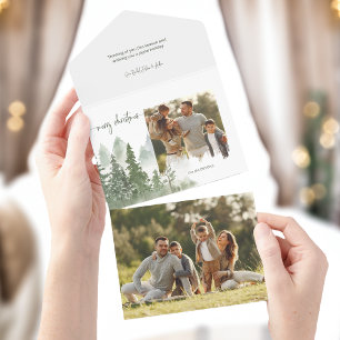 Watercolor Woods Christmas Calliographic Foto