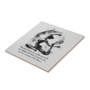 Watercolor Yoga Reiki - Pose Rei Pigeon De Uma Per