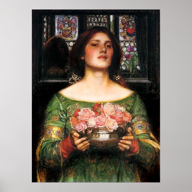 Waterhouse Gather Ye Rosebuds Poster (Frente)