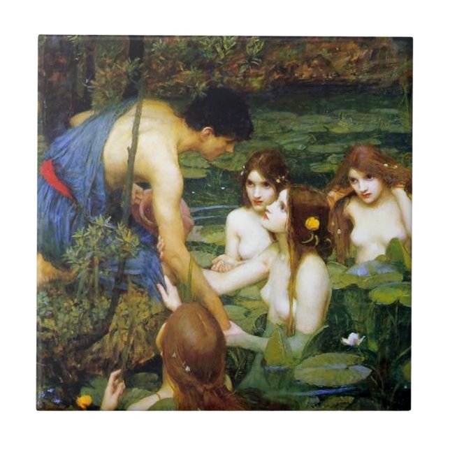 Waterhouse Hylas e o azulejo das ninfas (Frente)