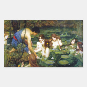 Waterhouse Hylas e os adesivos das Ninfas