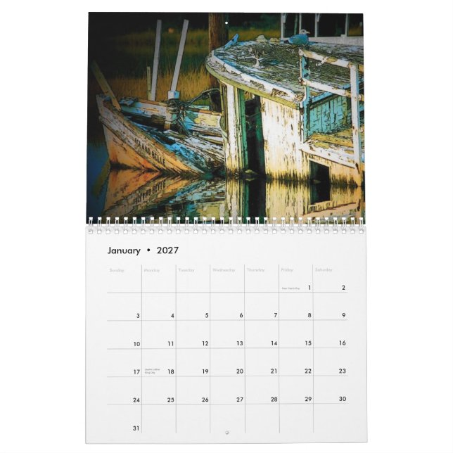 WATERLAND: Calendário do Chesapeake 2010 (Jan 2027)