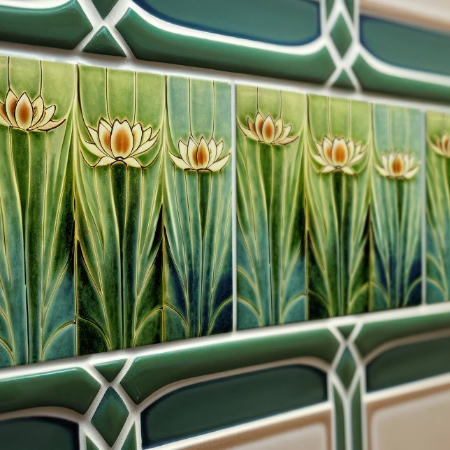 Waterlily Art Deco Floral Wall Decor Art Nouveau (Criador carregado)