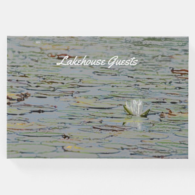 Waterlily Pond Lake Flower I — Livro de convidados (Frente)