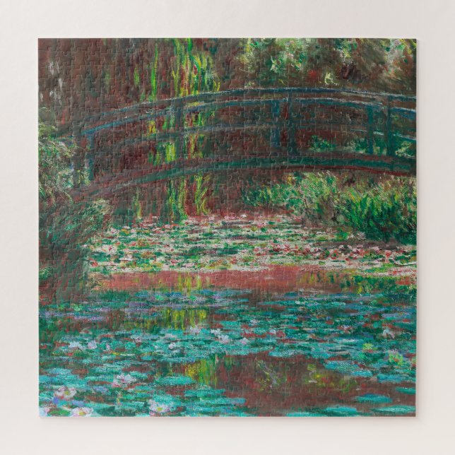"WATERLILY POND", POR CLAUDE MONET QUEBRA-CABEÇA (Vertical)