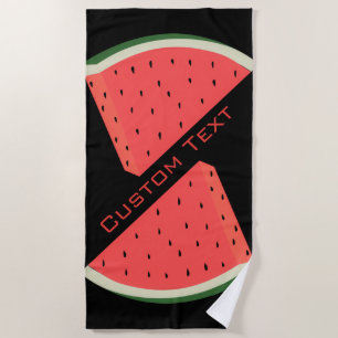 Watermelon Beach Toalha com texto e cores personal