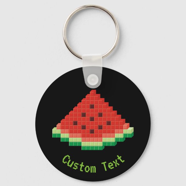 Watermelon Pixel Art Chaveiro (Frente)