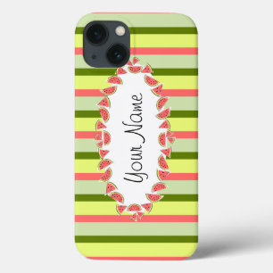 Watermelon Stripe Clássico, oval, "Name" horizonta