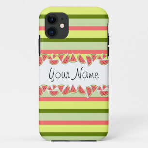 Watermelon Stripe Clássico Seu Nome capas de iphon
