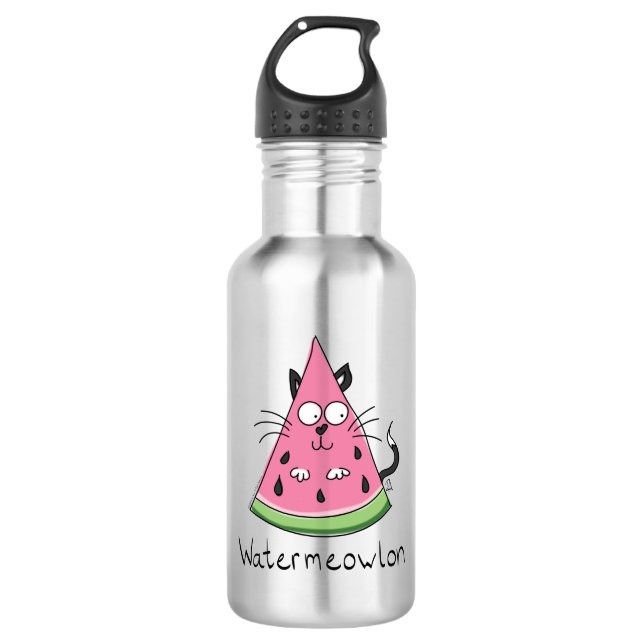 Watermeowlon Watermelon Gato Garrafa Engraçada (Frente)