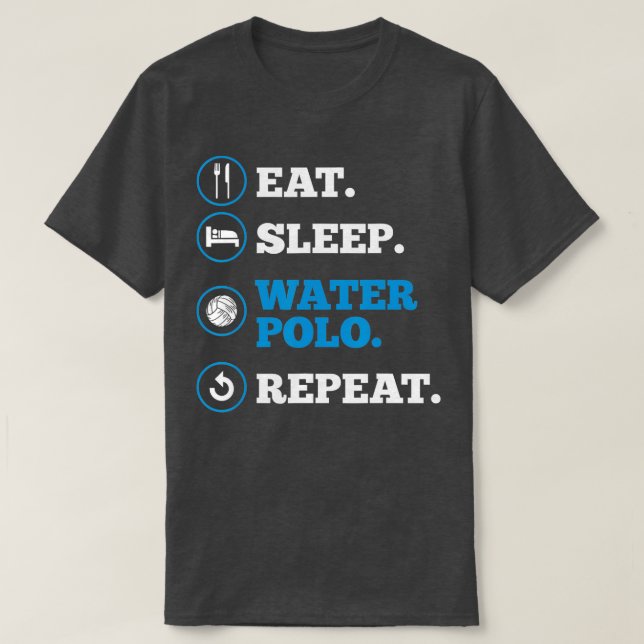 Waterpolo Player Eat Sleep Water Polo Repeat Coach (Frente do Design)