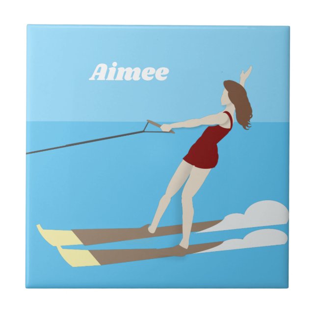 Waterski, estilo Vintage (Frente)