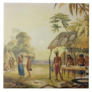 Watu Ticaba, uma vila de Wapisiana, 'das vistas em