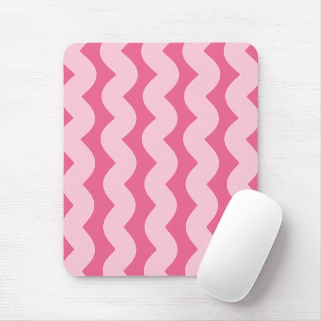 Wave No. 4 - Mouse Pad (Hot Pink) (Com mouse)