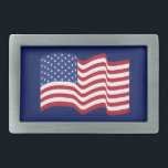 Waving American Flag Belt Buckle<br><div class="desc">O design é da arte original.</div>