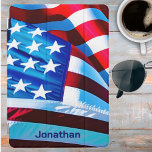 Waving American Flag Signature<br><div class="desc">Celebre o seu patriotismo e mostre a sua individualidade com o nosso tablet personalizado com a bandeira americana ondulada. Mantenha-se conectado, produtivo e entretido enquanto mostra orgulhosamente seu amor pelo seu país.</div>