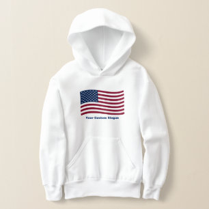 Wavy American Flag (com seu slogan personalizado)