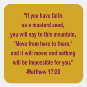 WDJS: Fé como um adesivo de sementes de mostarda