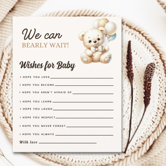 We can Bearly wait, Baby shower Boy (Criador carregado)