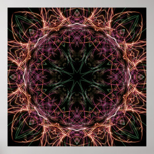 Web of Color Kaleidoscope Poster
