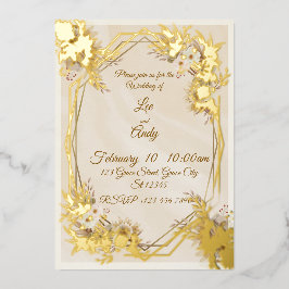 Wedding Brown and beige Invitation